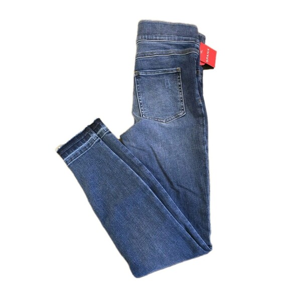 Spanx Distressed Skinny Jeans Womens Size XS Medium Wash Denim NWT $128 - Picture 10 of 10